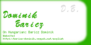 dominik baricz business card